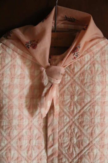 Bonjour Diary Reversible Dress Coat with Scarf Garden Flowers Print