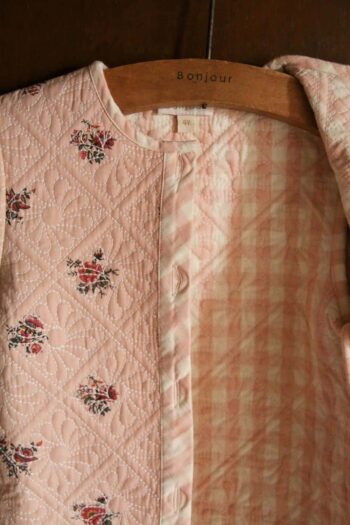 Bonjour Diary Reversible Dress Coat with Scarf Garden Flowers Print