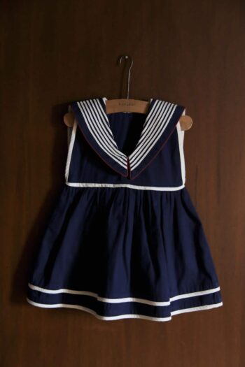 Bonjour Dairy Sailor Dress Navy Blue