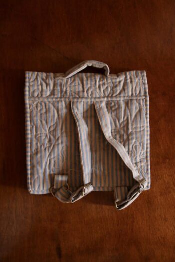 Bonjour School Bag Blue Transat Stripe