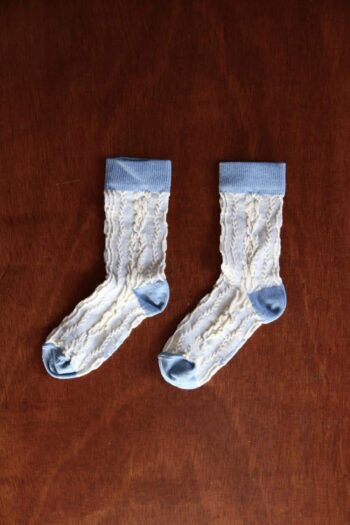 Bonjour Diary Twist Socks Light Blue