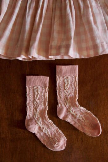 Bonjour Diary Twist Socks Pink