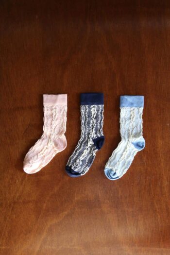 Bonjour Twist Socks Pink, Dark Blue, Blue