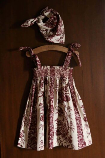 Bonjour Diary Long Skirt Dress & Scarf Bird Print
