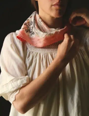 Suranne Diary Small Silk Scarf Nude Pink Wheat