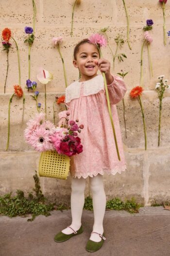 DRESS ARINOLA - PINK MOUNTAIN AVENS on girl