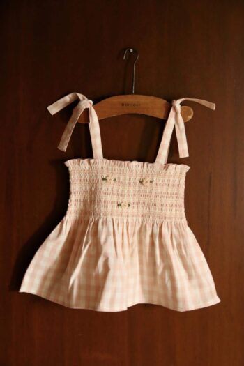 Bonjour Diary Top & Shorts Set Pink Check