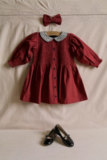 Bonjour Diary Red Polka Dot Tunic & Matching Hair Clip