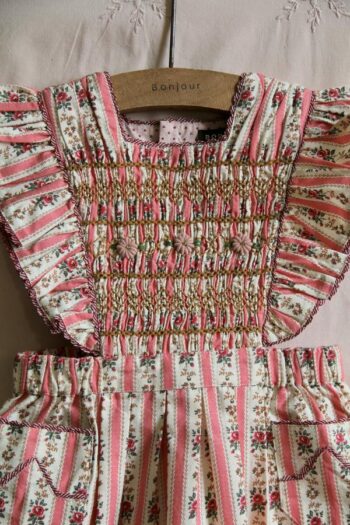 Alternative view of Bonjour Diary Apron Dress Pink Stripe Tapestry Print