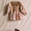 Bonjour Diary Pink Hand Smocked Blouse With Crochet Collar