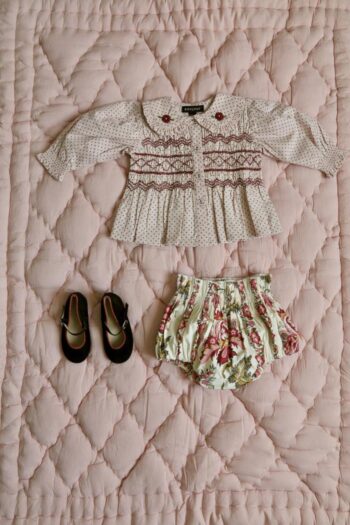 Bonjour Diary Pink Dot Baby Set with Reversible Bloomer