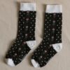 Bonjour Polka Dot & Flower Socks Black