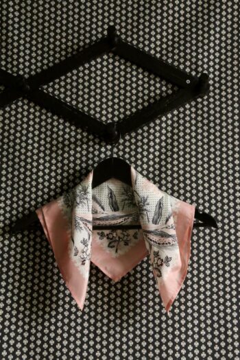 Suranne Diary Small Silk Scarf Nude Pink Wheat