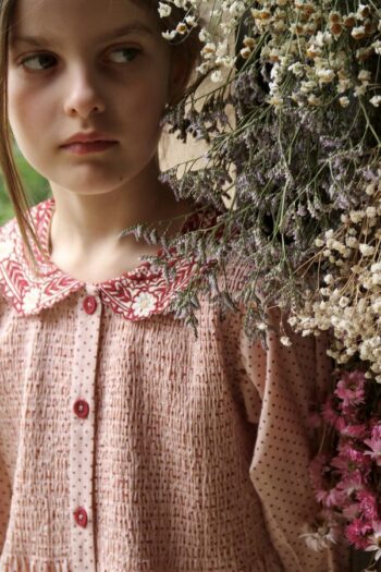 Alternative view of Bonjour Diary Pink Polka Dot Tunique with Matching Hairclip