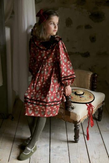 Alternative view of Bonjour Diary Iris Handblock Printed Dress with Removable Bow
