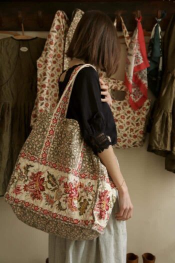 Suranne Diary Leaf Print Market Bag