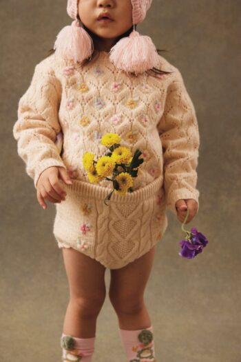 Louise Misha Jadeli Jumper Cream on cute baby