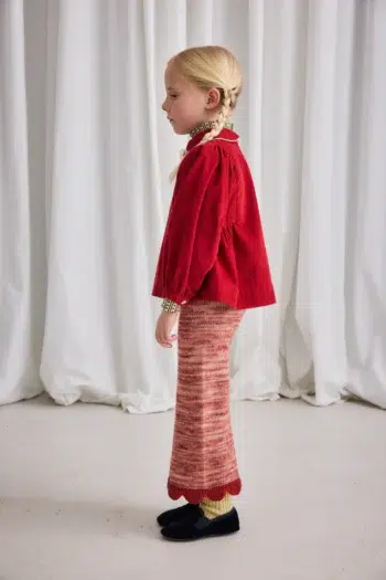 Misha & Puff Corduroy Zora Blouse with scalloped pants prairie rose side