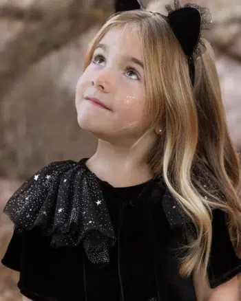 Noralee Luna Dress Night Sky and Cat Headband