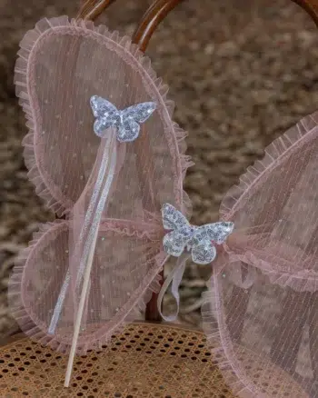 Noralee Wings Rose with Butterfly Wand