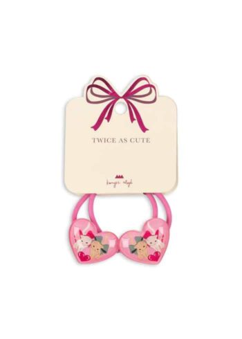 Konges Slojd 2 Pack Vilma Hair Elastics Bow Kitty