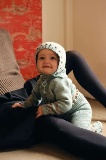 Misha & Puff Baby Zig Zag Bonnet Sage