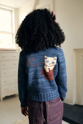 Misha & Puff Three Little Kittens Cardigan Blue Smoke