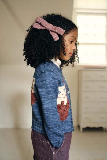 Misha & Puff Three Little Kittens Cardigan Blue Smoke