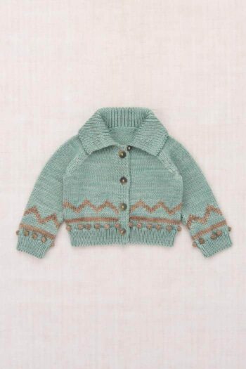 Misha & Puff Baby Zig Zag Cardigan - Sage