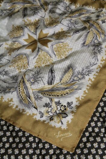 Suranne Diary Small Silk Scarf Nude Madras Wheat