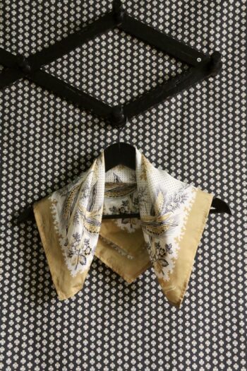 Suranne Diary Small Silk Scarf Nude Madras Wheat