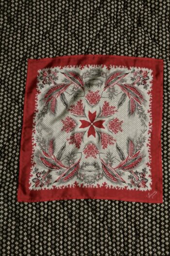 Suranne Diary Small Silk Scarf Nude Red Wheat