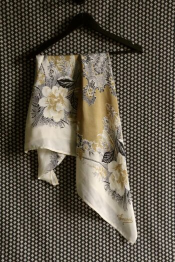 Suranne Diary Large Silk Scarf Madras Wheat