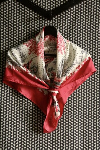 Suranne Diary Large Silk Scarf Red Wheat