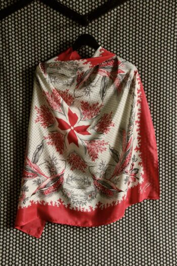 Suranne Diary Large Silk Scarf Red Wheat