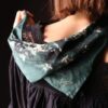 Suranne Diary Large Silk Scarf Provence Green Wheat