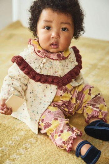 Misha & Puff Baby Ruffle Cardigan - Snowflake Confetti_01