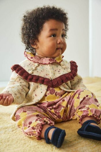 Misha & Puff Baby Ruffle Cardigan - Snowflake Confetti_01