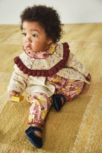 Misha & Puff Baby Ruffle Cardigan - Snowflake Confetti_01