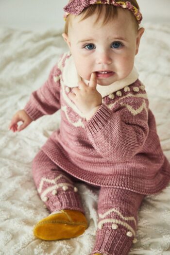 Alternative view of Misha & Puff Baby Zig Zag Dress Antique Rose (6-12mths)