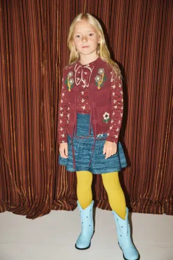 Misha & Puff Kitten Tangle Skirt Blue Smoke beautiful childrens wear