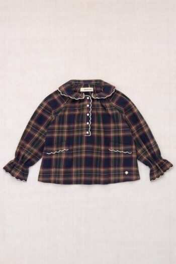 Misha & Puff Monroe Top - Ink Plaid_01