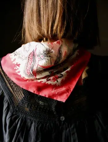 Alternative view of Suranne Diary Small Silk Scarf Nude Red Wheat