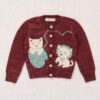 Misha & Puff Three Little Kittens Cardigan - Madder Root