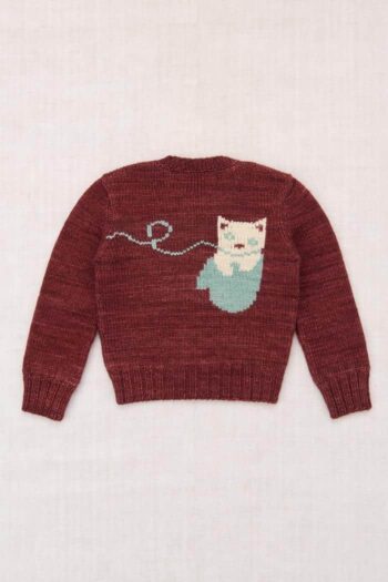 Misha & Puff Three Little Kittens Cardigan - Madder Root