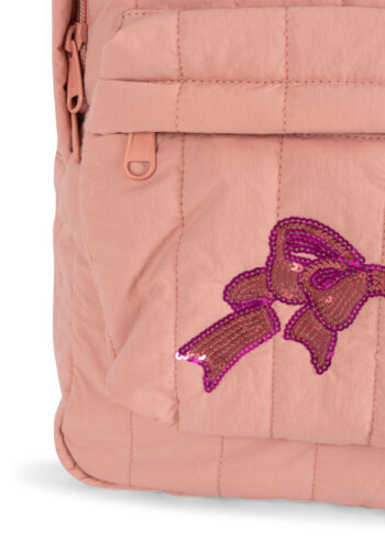 Konges Slojd Juno Quilted Sequin Backpack Rosette bow