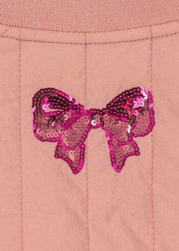 Konges Slojd Juno Sequin Bomber Jacket Rosette bow