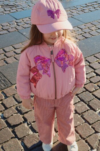 Konges Slojd Juno Sequin Bomber Jacket Rosette sleeves