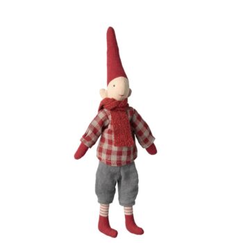 Maileg Pixy Size 1 Boy Red Checkered Shirt