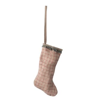 Maileg Stocking Ornament Checker Sand